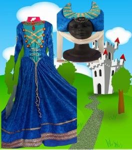 vestido de fantasia medieval