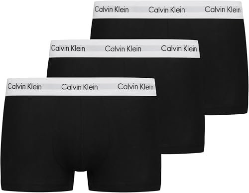 Calvin Klein Calzoncillos bóxer Hombre Pack de 3 Low Rise Trunks Ropa Interior, Negro (Black), L